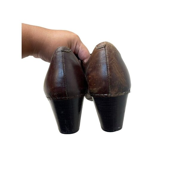 Dansko Clogs Women’s Size 40 Nancy Brown Slip On Heels Zip Casual Leather - Picture 5 of 11